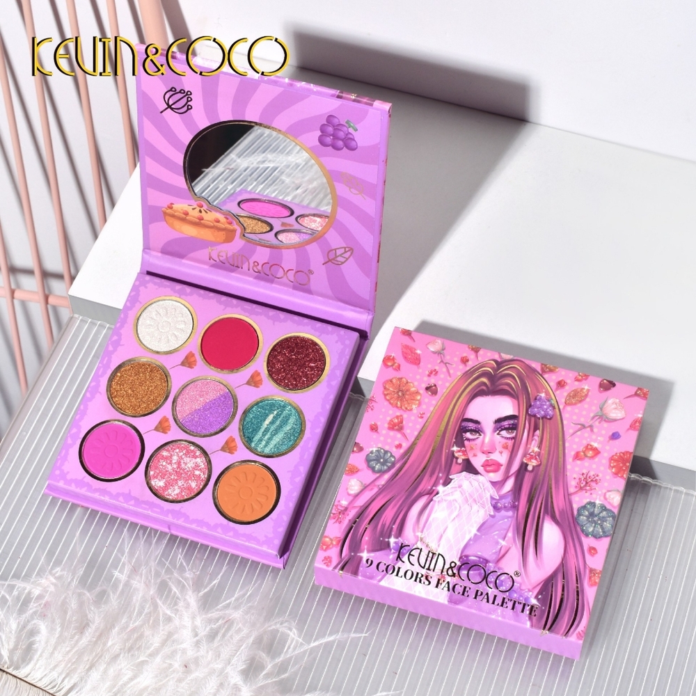 KEVIN & COCO 9 Eye Shadow Palette NIB